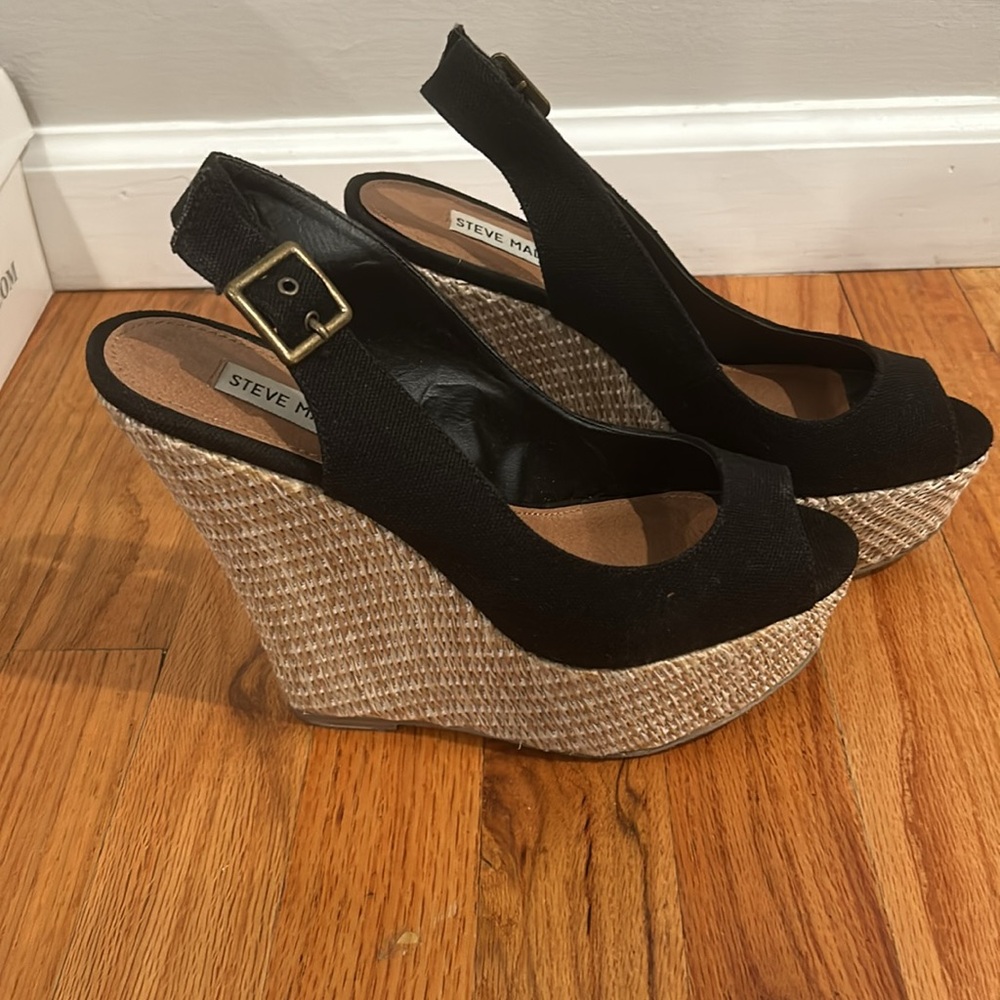 Black Steve Madden wedges